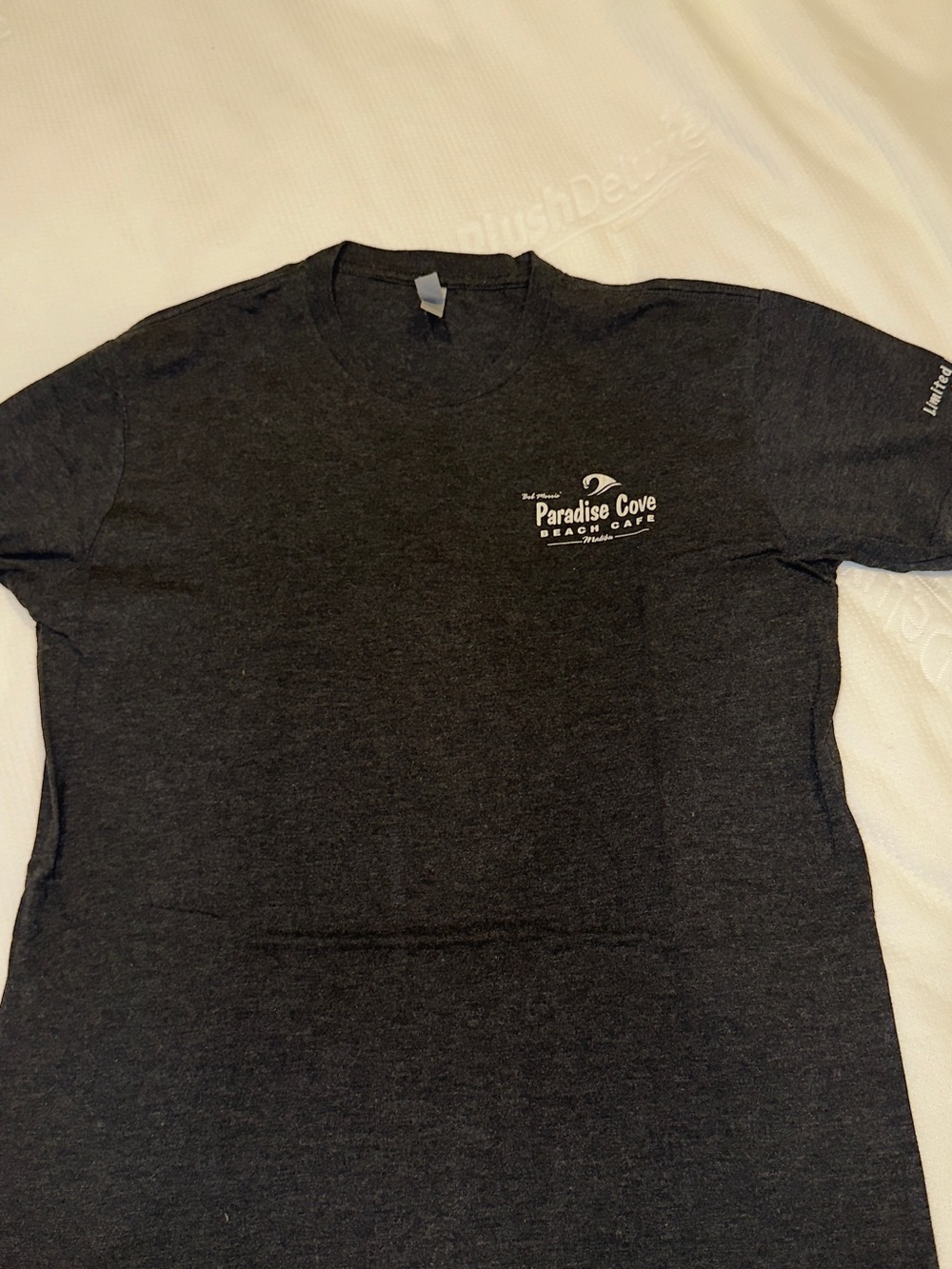Next Level Apparel Men's Charcoal Crewneck T-Shirt with White Logo